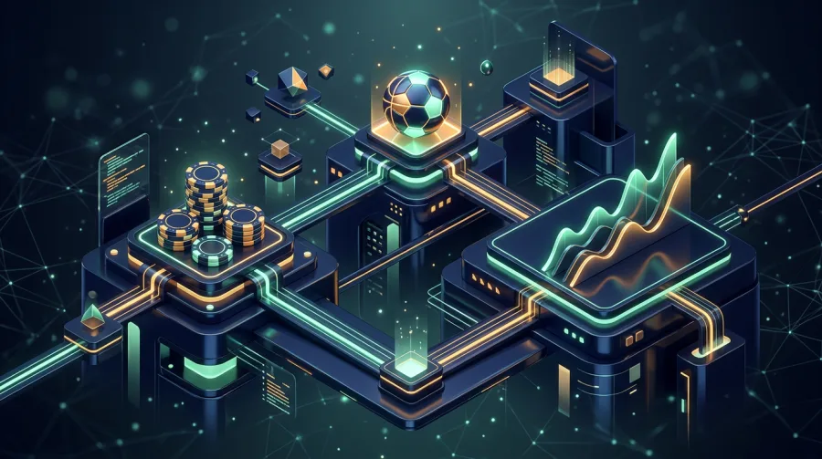 Abstract crypto gaming platform connecting casino, sports and markets